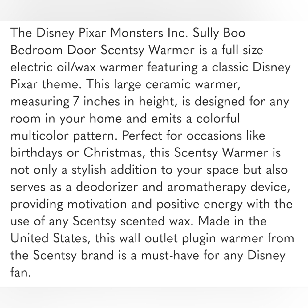 Disney Pixar Monsters Inc. Warmer And Mini Warmer 2 Wax Bars NEW! - Picture 5 of 9
